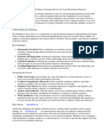 Example of Dissertation Proposal Literature Review