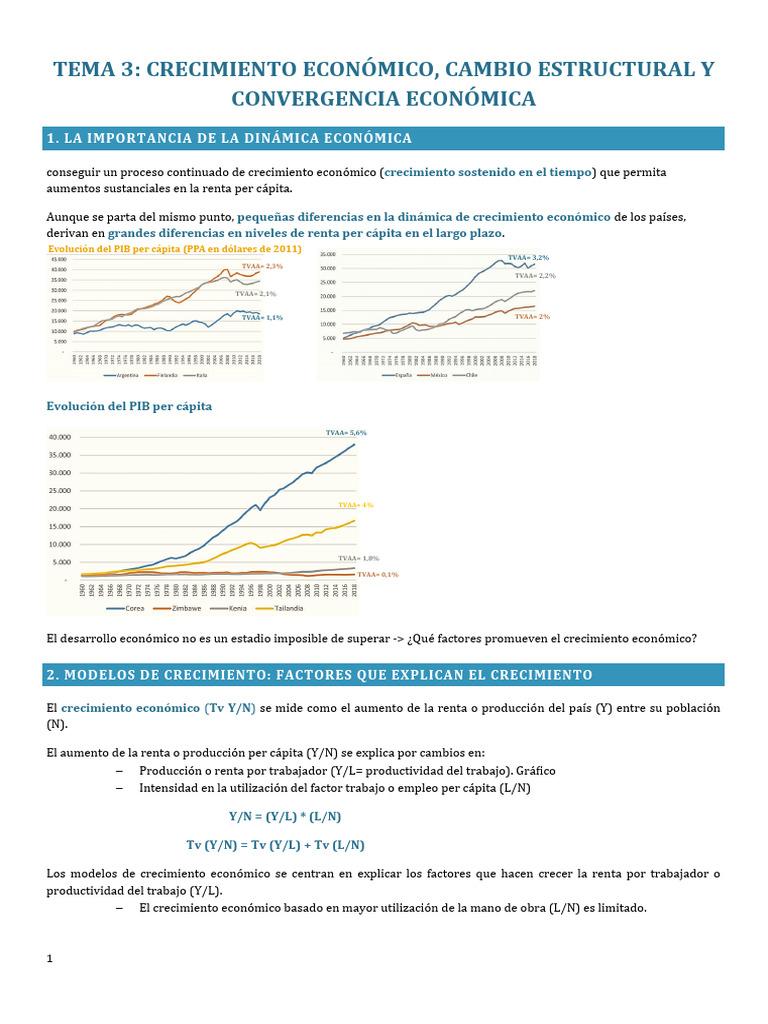 Crecimiento Económico y Productividad | PDF | Ahorro | Negocios económicos