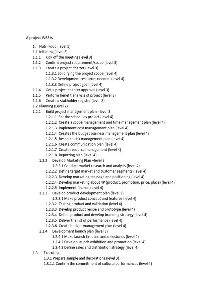 Nutri Food Project Management Overview | PDF | Marketing | Economies