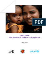 Policy Brief: The Situation of Children in Bangladesh: April 2020