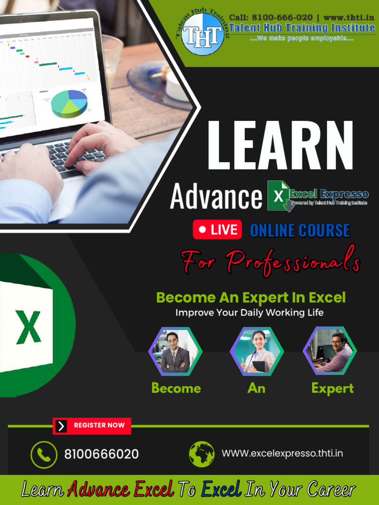 Advance Excel Course for Professionals | PDF | Microsoft Excel | Computing