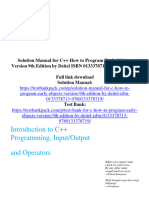 Solution Manual For C How To Program Early Objects Version 9Th Edition by Deitel Isbn 0133378713 9780133378719 Full Chapter PDF