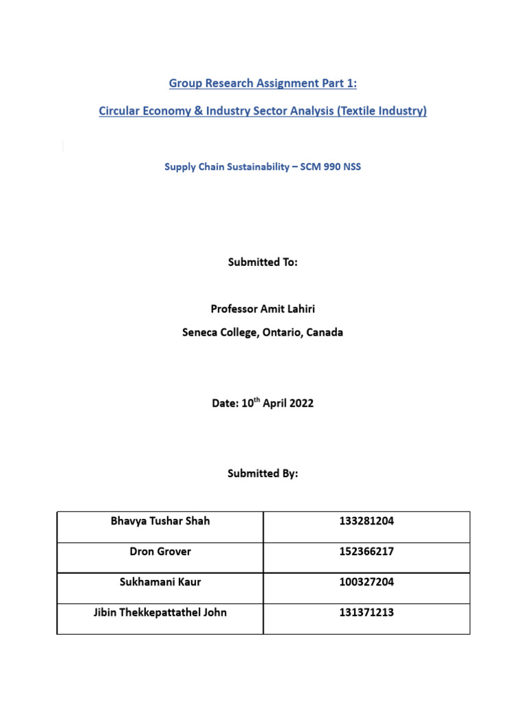 Group Research Assignment Part 1 | PDF | Economies | Economy And The ...