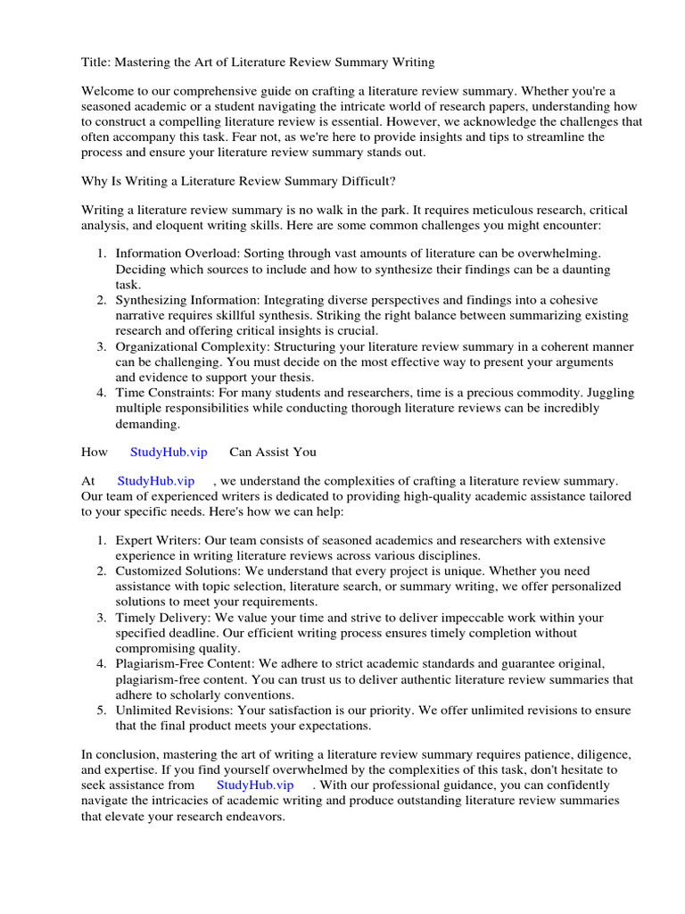 how-to-write-a-literature-review-summary-pdf-literature-review