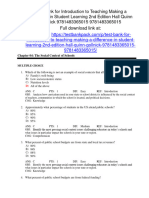 Introduction To Teaching Making A Difference in Student Learning 2Nd Edition Hall Test Bank Full Chapter PDF