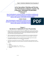 Solution Manual For Spreadsheet Modeling and Decision Analysis A Practical Introduction To Business Analytics 7Th Edition Cliff Ragsdale 1285418689 978128541868 Full Chapter PDF