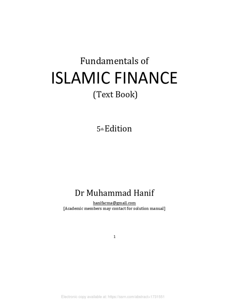 Fundamentals of Islamic Finance | PDF | Islamic Banking And Finance ...