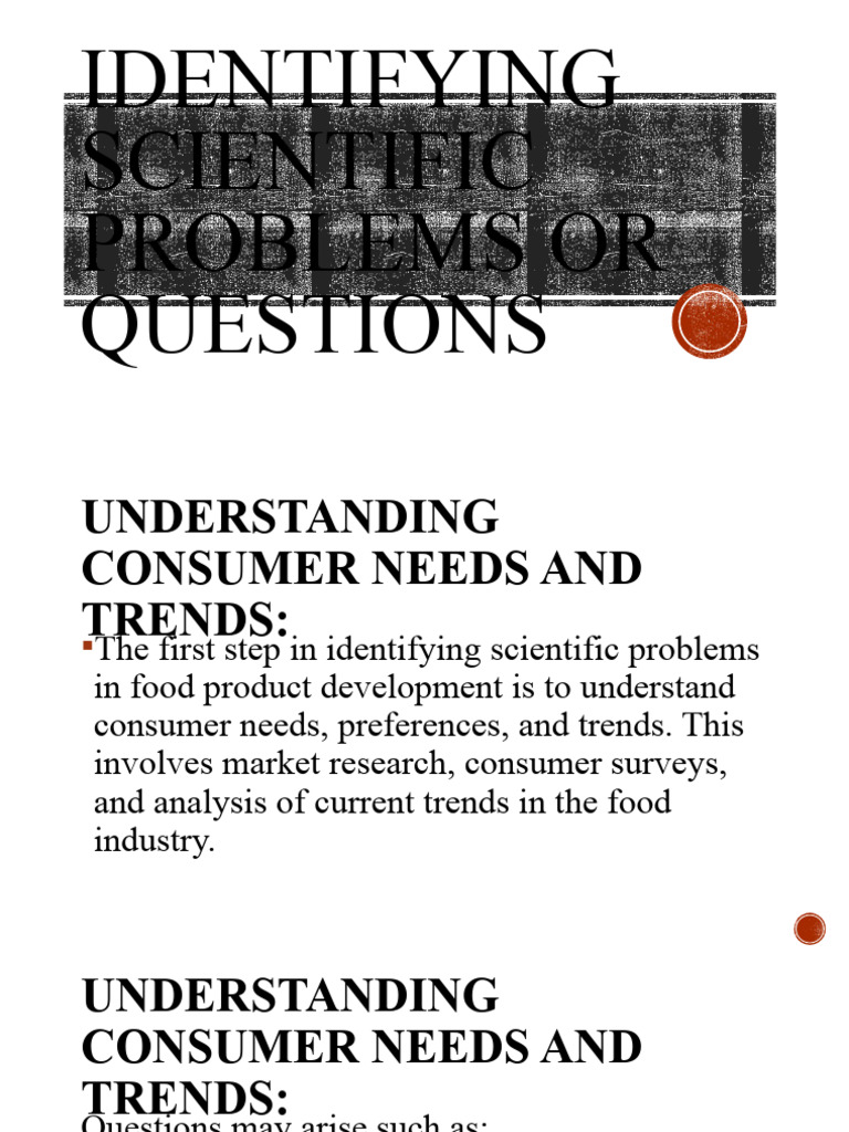 Identifying Scientific Problems Or Questions Pdf Foods Sustainability