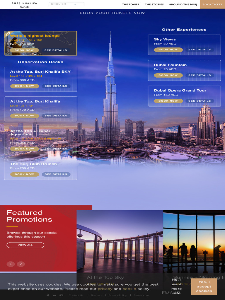 Image Result For Burj Khalifa Official Tickets Tours And Information Online