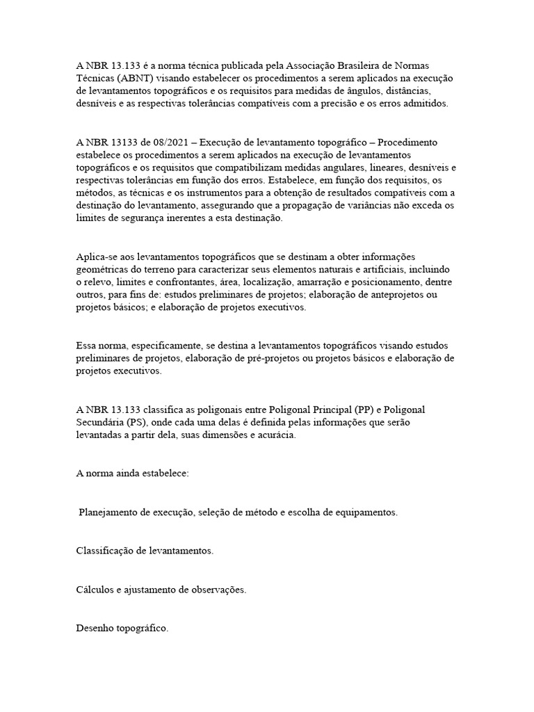 A NBR 1313 | PDF | Topografia
