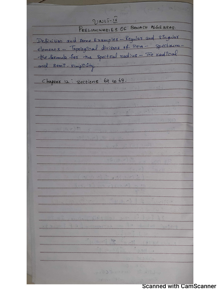 Functional Analysis Unit 4 | PDF