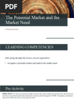 The Potential Market and The MarketNeed Original