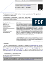 Australian Normative Data For The Overall Assessment of The Speaker's Experience of Stuttering