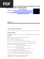 College Physics 10Th Edition Young Solutions Manual Full Chapter PDF