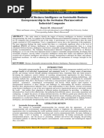 The Impact of Business Intelligence On Sustainable Business Entrepreneurship in The Jordanian Pharmaceutical Industrial Companies