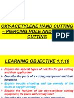 Oxy-Acetylene Hand Cutting - Piercing Hole and Profile Cutting