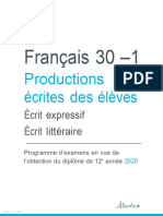 Edc FR30 1 Exemples de Production Ecrite 2020