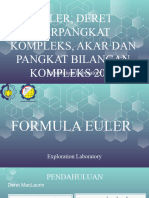 Materi PPT Euler, Deret Berpangkat Kompleks, Akar Dan Pangkat Bilangan Kompleks 2023