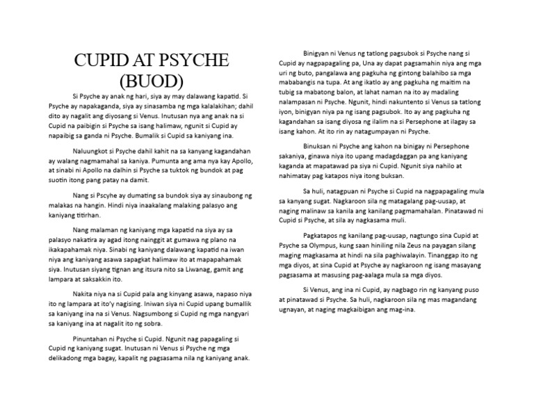 Cupid at Psyche | PDF