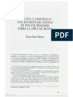 Susan Buck-Morss. (1993) - Estética y Anestésica. Una Revisión Del Ensayo de Walter Benjamin Sobre La Obra de Arte