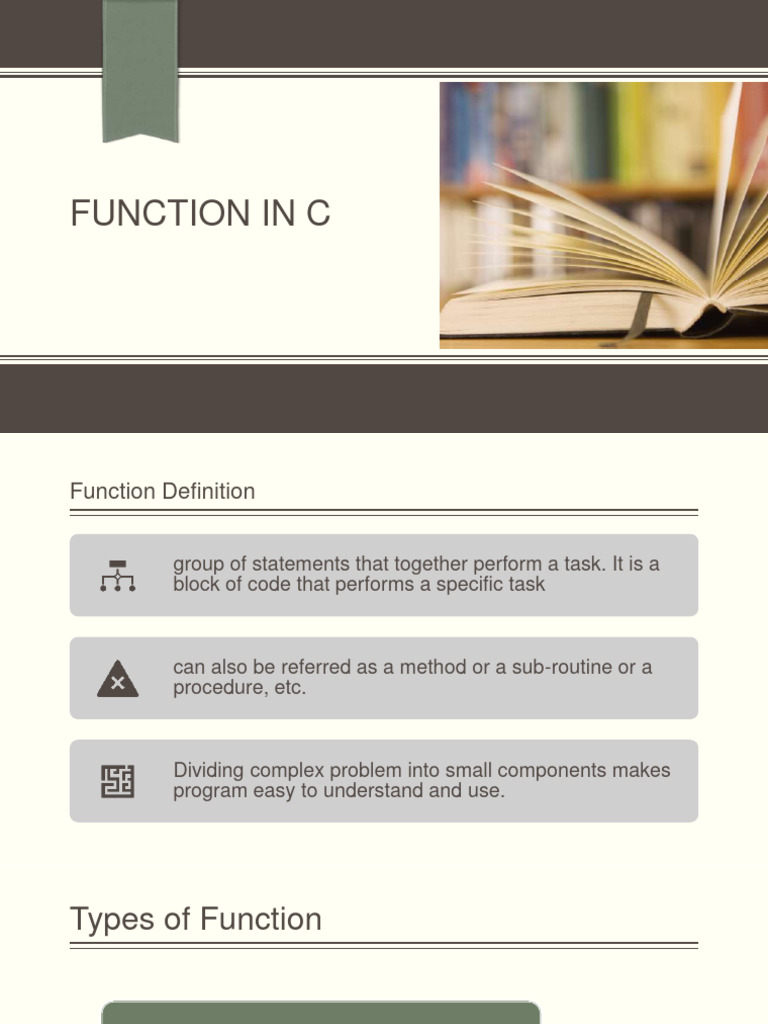 archFUNCTION IN C | PDF | Parameter (Computer Programming) | Computer ...