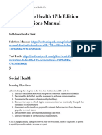 Invitation To Health 17Th Edition Hales Solutions Manual Full Chapter PDF