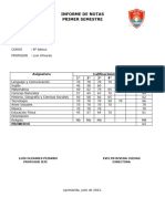 INFORME DE NOTAS Kamila Díaz