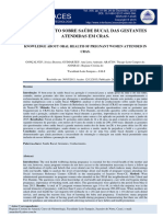 Conhecimento Sobre Saúde Bucal Das Gestantes Atendidas em Cras.