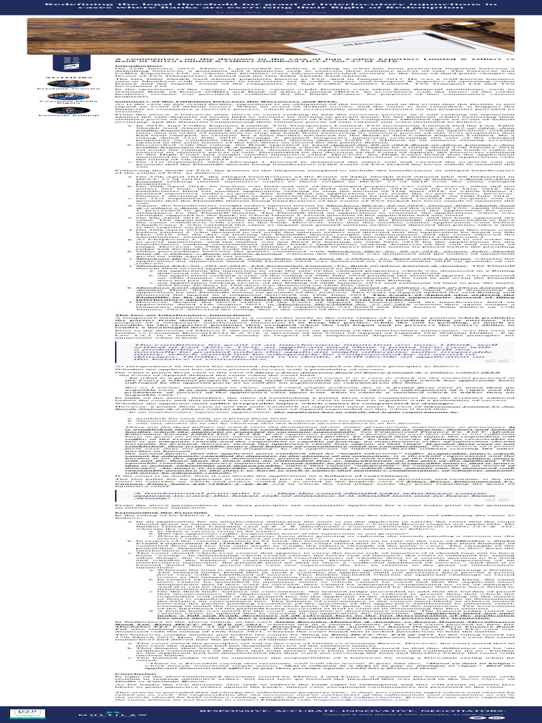 Interlocutory Injunctions in HCCC 57/2023 | PDF | Lawsuit | Injunction