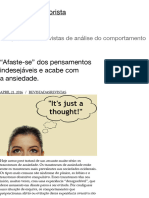 (Boletim Behaviorista) "Afaste-Se - Dos Pensamentos Indesejáveis e Acabe Com A Ansiedade. Boletim Behaviorista