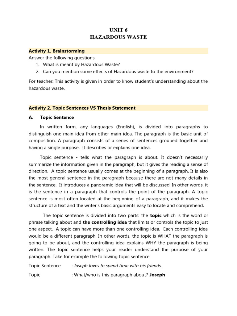 Unit 10 Hazardous Waste Pdf Waste Waste Management