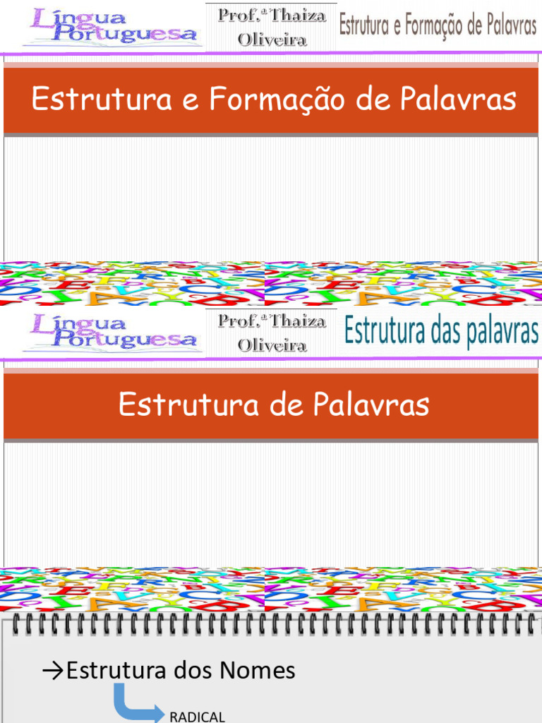 Estrutura e Formação de Palavras | PDF | Famílias linguísticas | Gramática