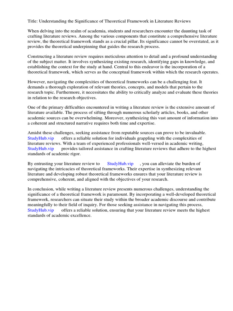 Theoretical Framework Meaning