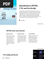 Introduction To HTML CSS and JavaScript