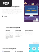 Full Stack Development