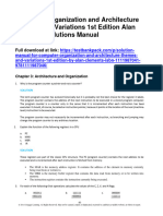 Computer Organization and Architecture Themes and Variations 1St Edition Alan Clements Solutions Manual Full Chapter PDF