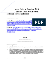 South Western Federal Taxation 2016 Individual Income Taxes 39Th Edition Hoffman Solutions Manual Full Chapter PDF