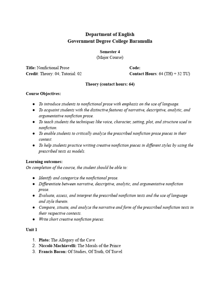 Non Fictional Prose Pdf Dialogue Critical Thinking