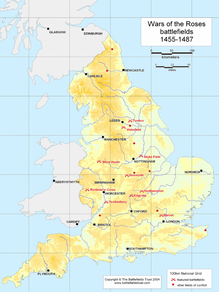 Battles England - War of Roses | PDF