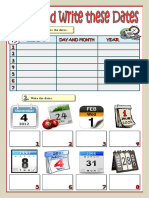 Listen and Write These Dates Grammar Drills Information Gap Activities Picture - 81758