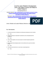 Labor Relations Development Structure Process 12Th Edition Fossum Test Bank Full Chapter PDF