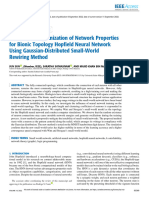 Analysis and Optimization of Network Properties For Bionic Topology Hopfield Neural Network Using Gaussian-Distributed Small-World Rewiring Method