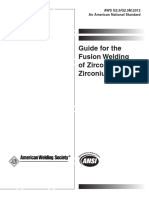 AWS G2.5 G2.5M-2012 - Guide For The Fusion Welding of Zirconium and Zirconium Alloys