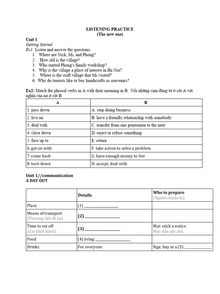 Listening Practice Pdf Vietnam Hanoi