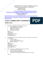 Test Bank For Managerial Economics Foundations of Business Analysis and Strategy 12Th Edition Thomas Maurice 0078021901 9780078021909 Full Chapter PDF