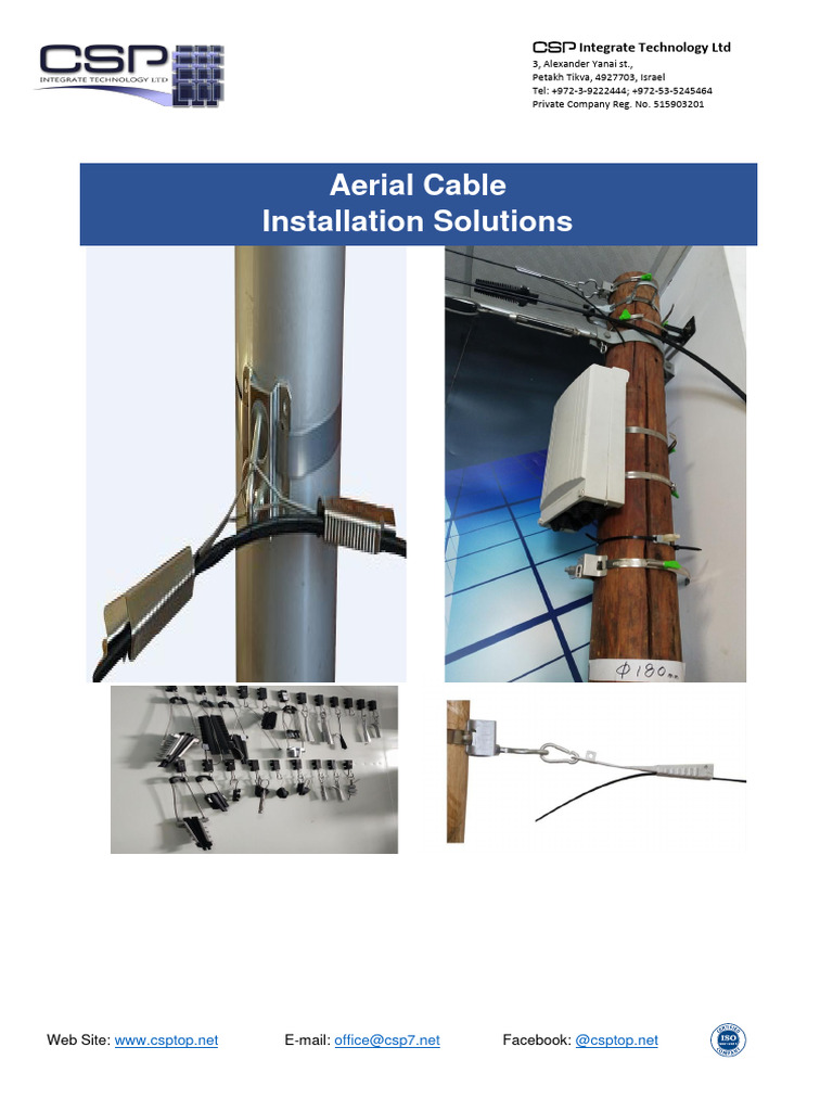CSP Aerial Cable Installation Solution | PDF | Galvanization | Metals