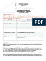 Answer Sheet - Entrepreneurship