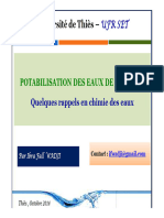 CHAPITRE 3-4-5 L'EQUILIBRE CALCO CARBONIQUE - L'EAU ET LES PHeNOMENES DE CORROSIONS-L'ANALYSE DES EAUX - PP