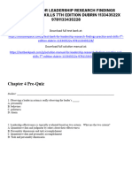 Leadership Research Findings Practice and Skills 7Th Edition Dubrin Test Bank Full Chapter PDF