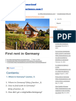 First Rent in Germany - Summary Experiences